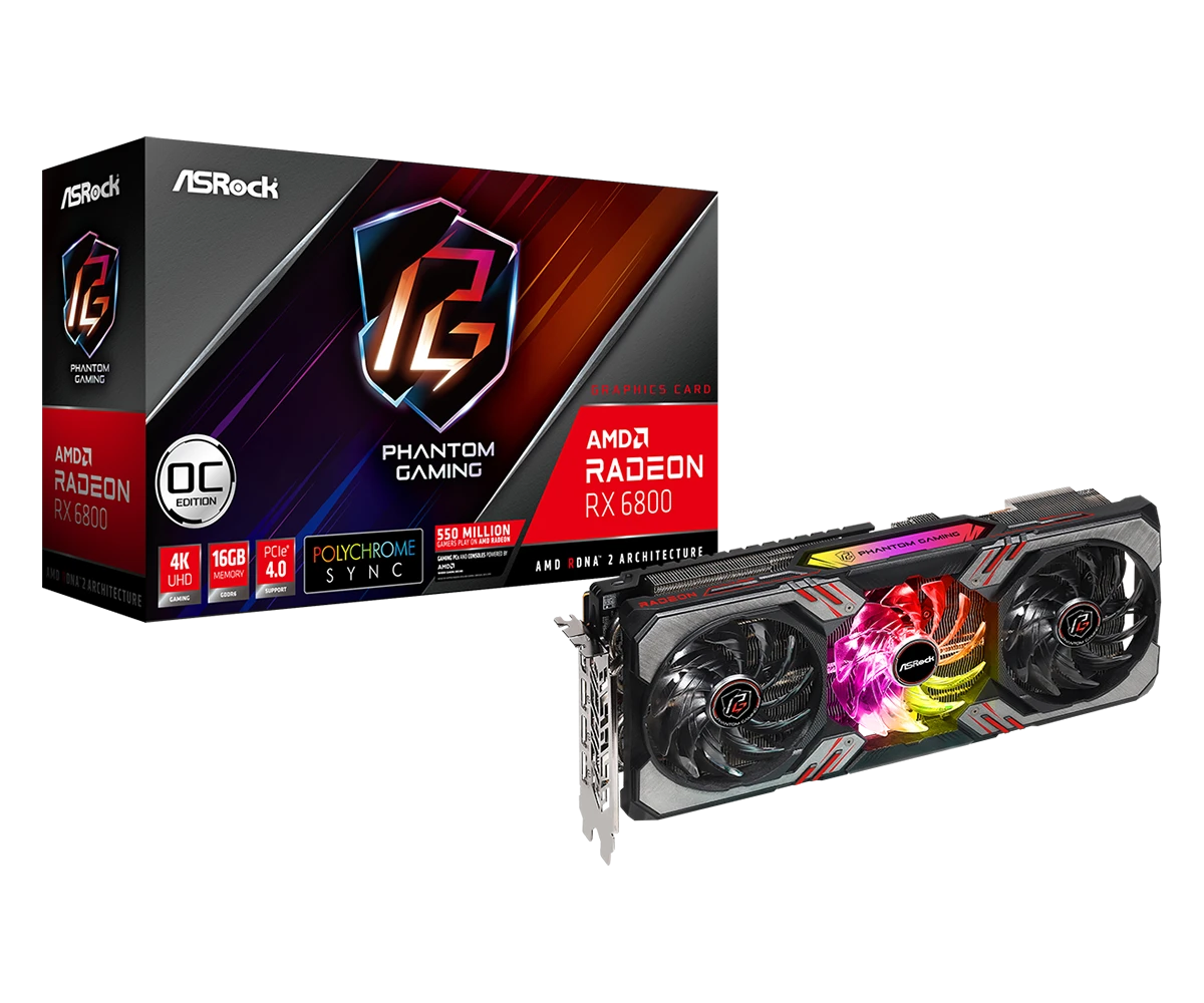 ASRock Radeon RX 6800 Phantom Gaming D 16G OC